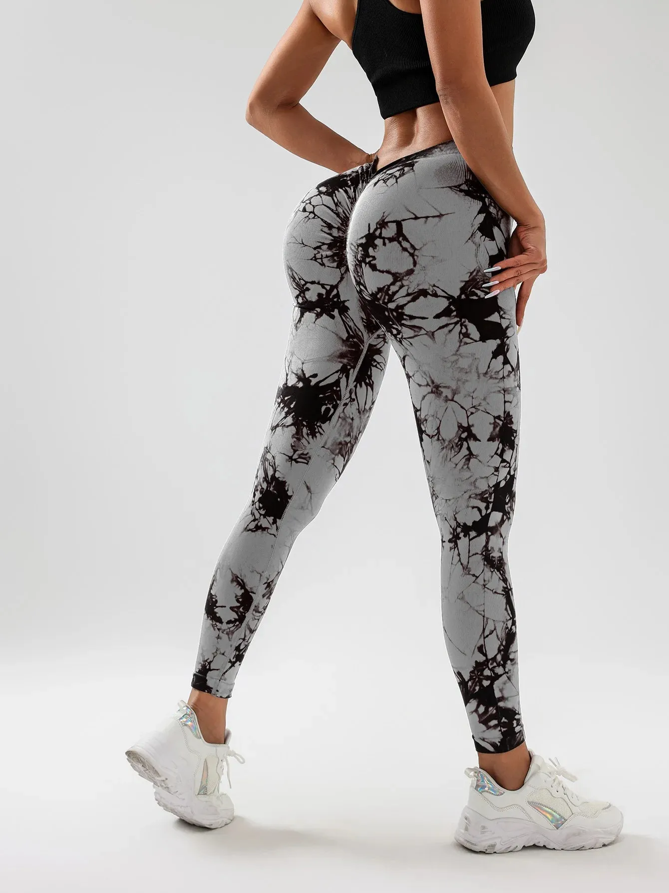 Fusion Tie Dye Ruche Leggings
