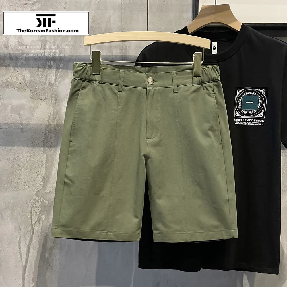 Semi-elastic Waist Breathable Shorts