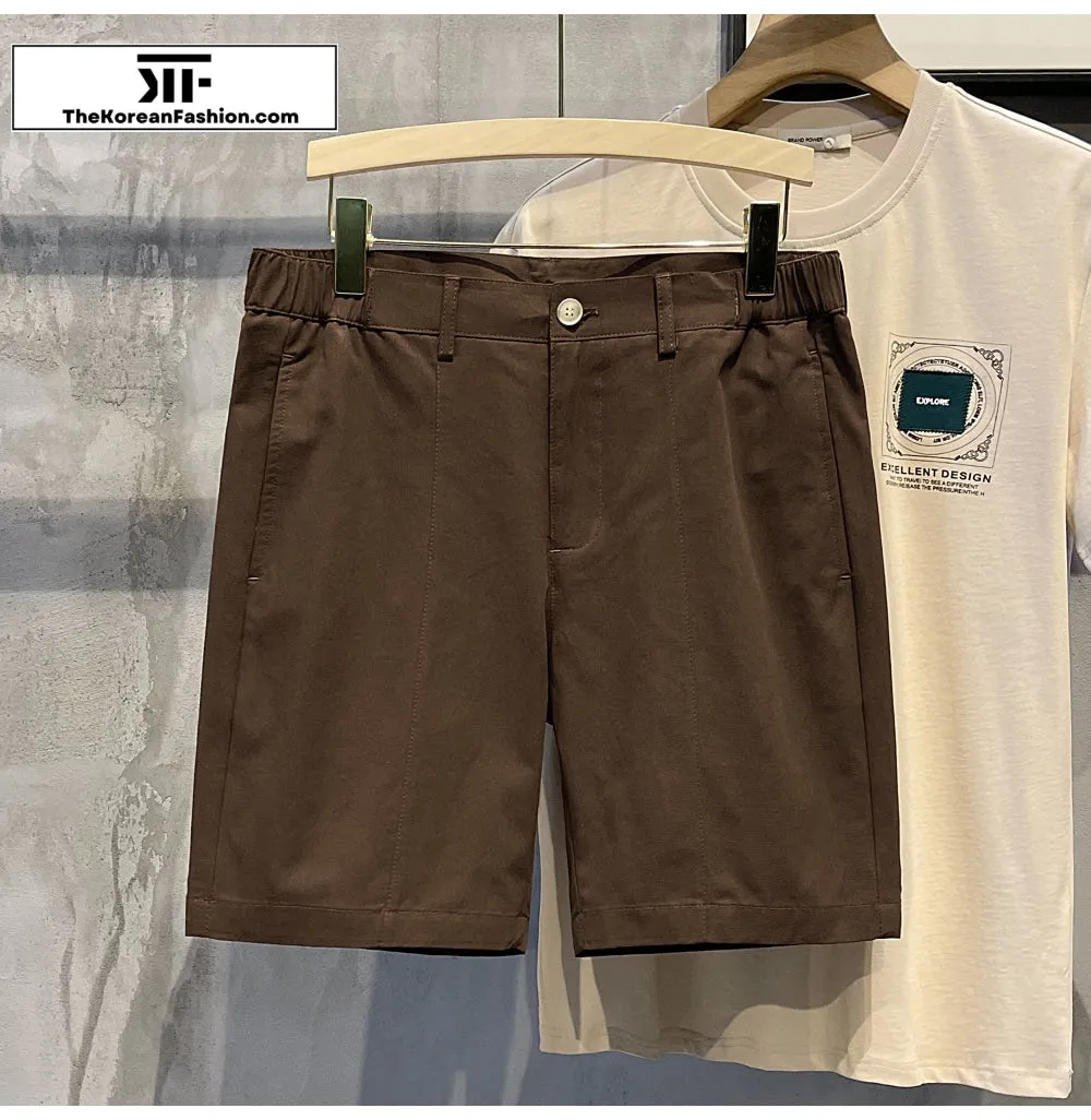 Semi-elastic Waist Breathable Shorts